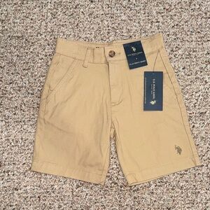 U.S. Polo Assn. Boy’s Khaki Flat-Front Shorts